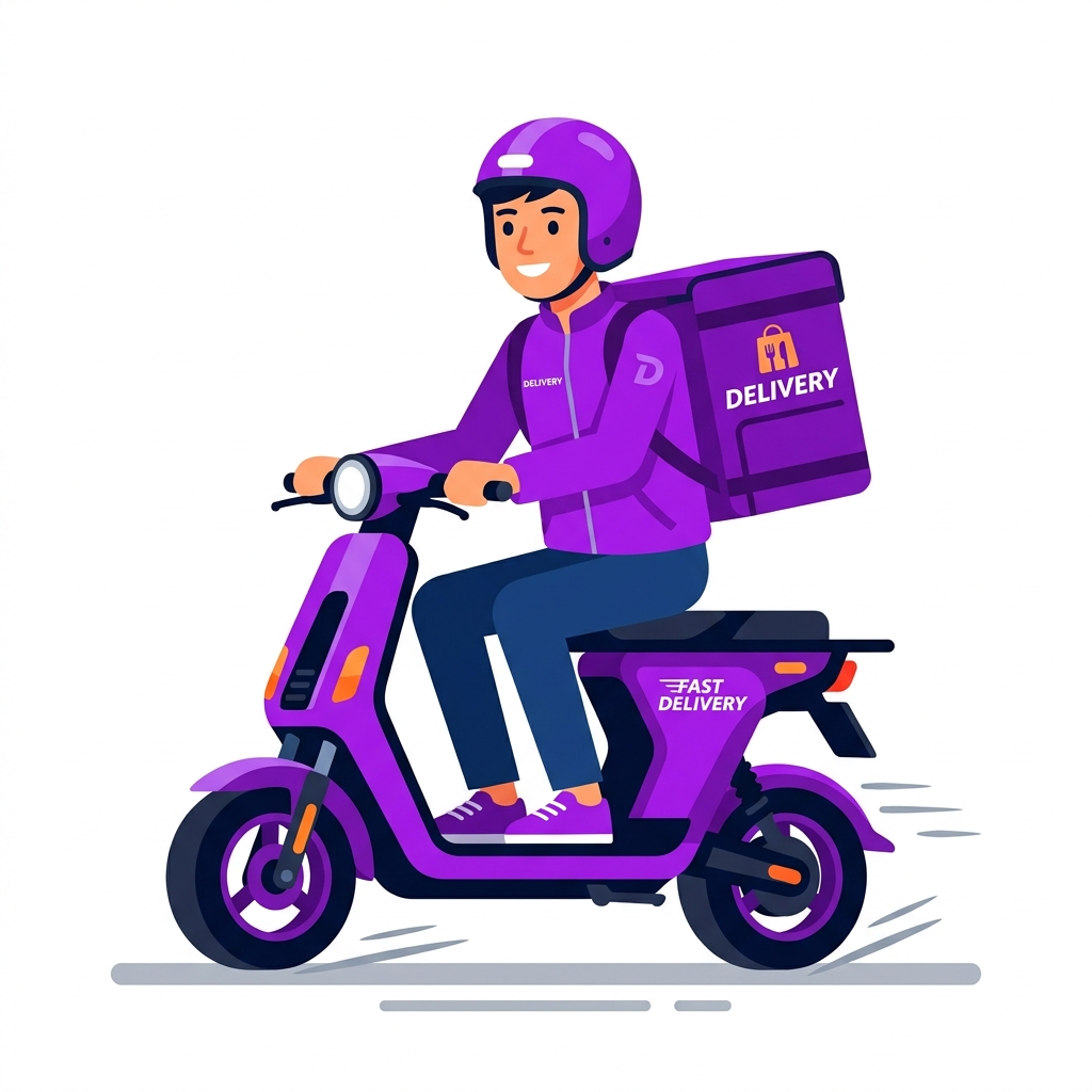 Delivery Boy on Scooter